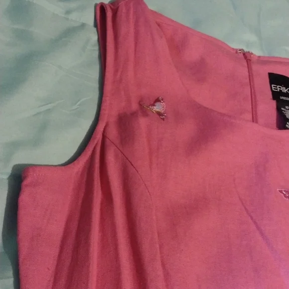 NWT Erika Bright Pink Dress Size 10 - Picture 9 of 11